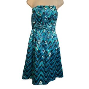 Gianni Bini Alicia Strapless / Straps Print Dress Size 0 NWT